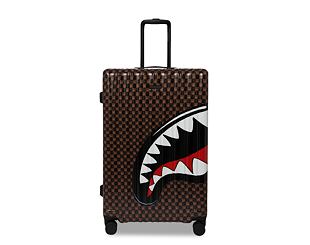 Bag Sprayground - Sharks In Paris Wtf Bubble Brown Check Full-Size Luggage