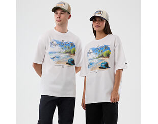 Tee New Era - Branded Beach Graphic Oversized Tee - White