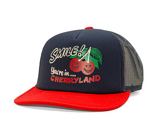 Cap Brixton - Cherryland Trucker Hat - Washed Navy/Crimson