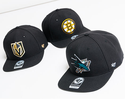 '47 Brand San José Sharks No Shot Captain Black Snapback