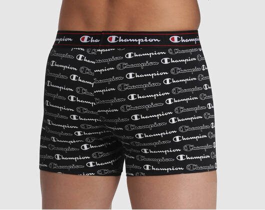 Champion 1P Black Print Boxer Brief