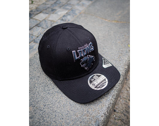 New Era 9FIFTY Prague Lions Stretch Snap Tonal Logo Black Cap