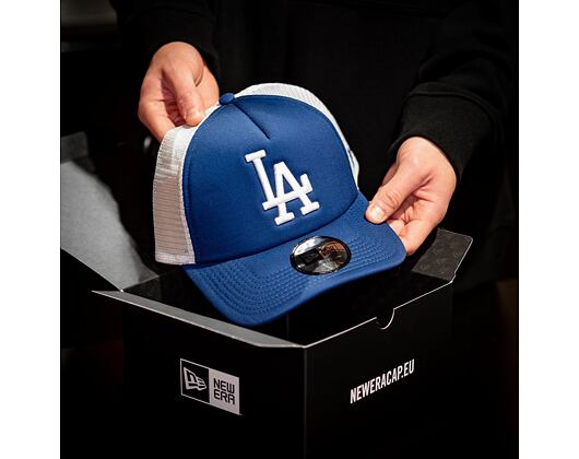 New Era 9FORTY Clean Trucker Los Angeles Dodgers Snapback Light Royal / Optic White Cap