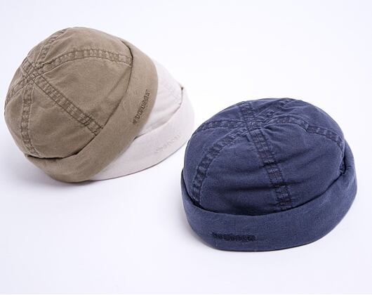 Stetson Docker Delave Organic Cotton Navy/Gun Metal 8821107 Docker Cap