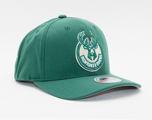 Mitchell & Ness Team Ground Redline Milwaukee Bucks Green Snapback Cap