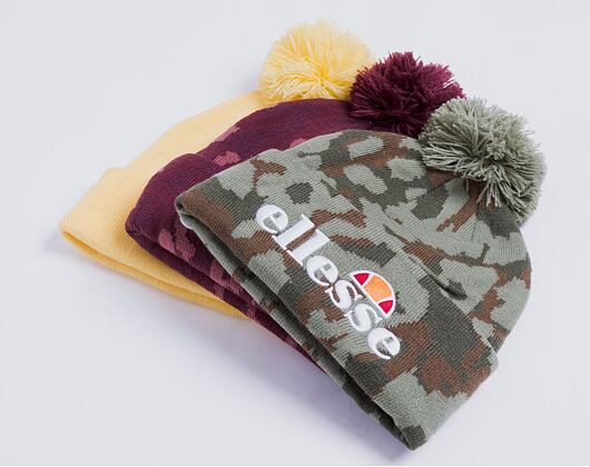 Ellesse Velly Camo Pom Pom Beanie Khaki