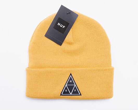 HUF Essentials Triple Triangle Cuff Beanie Gold