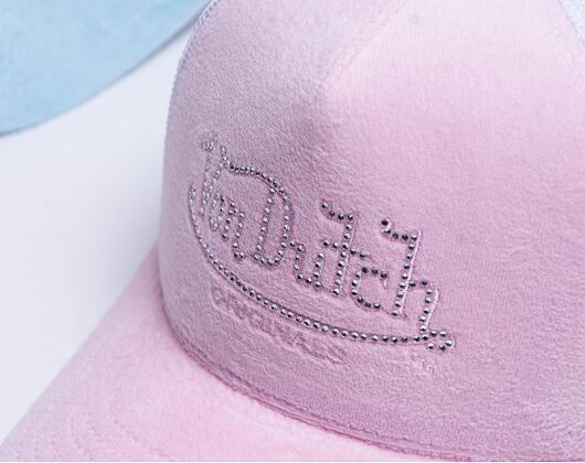 Von Dutch Miami Trucker Velvet LIGHT PINK/WHITE Cap