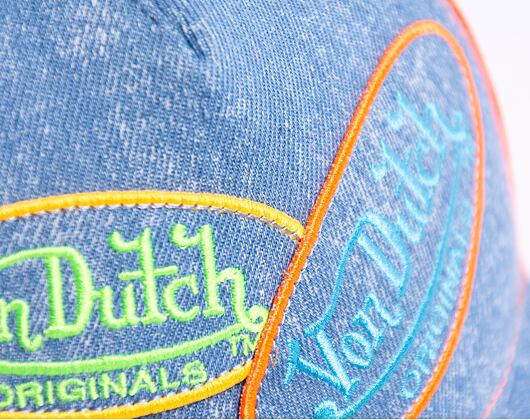 Von Dutch Russel Trucker Denim Blue/Orange Cap