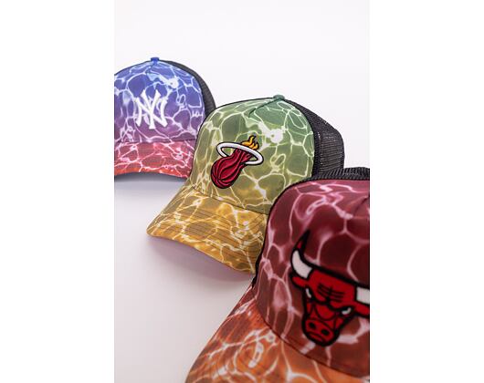 New Era 9FORTY A-Frame Trucker NBA Summer City Miami Heat Snapback Pool Camo Cap