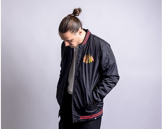 '47 Brand NHL Chicago Blackhawks Core Poly Fill '47 Drift Track Jacket Jet Black