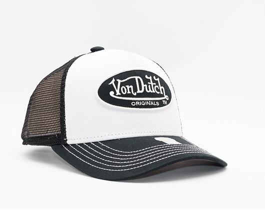 Von Dutch Boston Trucker Cotton Twill White/Black Cap