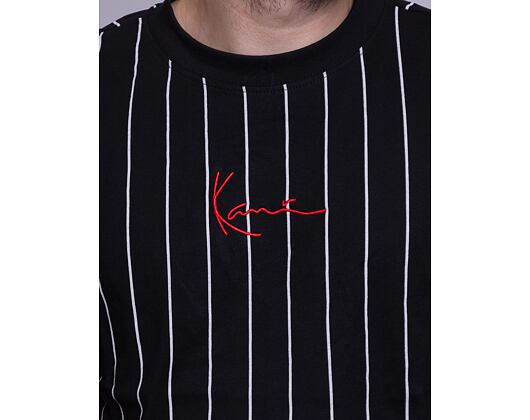 Karl Kani 6030153 Small Signature Pinstripe Tee Black/White T-Shirt