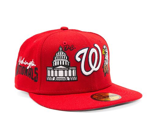 Kšiltovka Adam Wave New Era 59FIFTY MLB Authentic Performance Washington Nationals Fitted Team Color