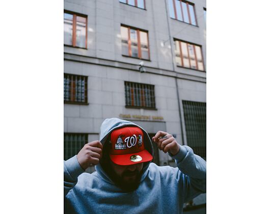 Kšiltovka Adam Wave New Era 59FIFTY MLB Authentic Performance Washington Nationals Fitted Team Color