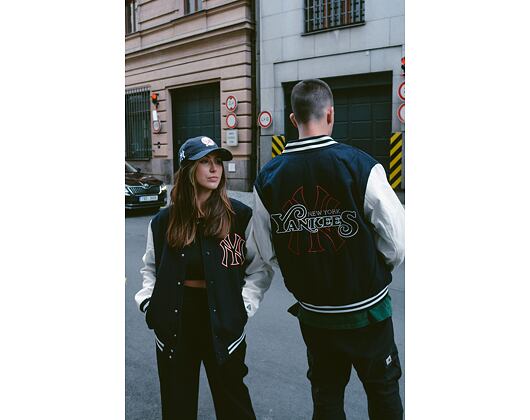 Bunda New Era MLB Lifestyle Varsity Jacket New York Yankees Navy / Off White