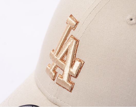 Kšiltovka New Era 9FORTY MLB Metallic Outline Los Angeles Dodgers Stone / Metallic Gold