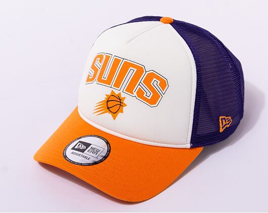 Kšiltovka New Era 9FORTY A-Frame Trucker NBA Retro Phoenix Suns Orange Popsicle / New Orchid