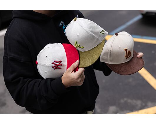 Kšiltovka New Era 59FIFTY MLB Cord New York Yankees Off White / Red / Copen Blue