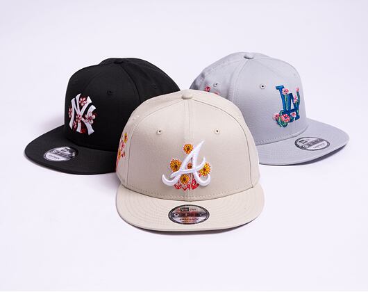 Kšiltovka New Era 9FIFTY MLB Flower Icon Atlanta Braves Stone