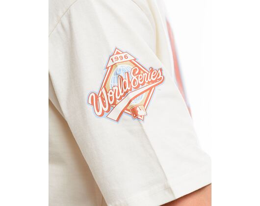 Triko New Era MLB World Series Back Print Oversized Tee New York Yankees - Off White / Terracotta