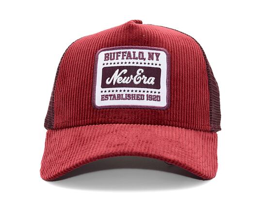 Kšiltovka New Era - Buffalo Patch Cord 9FORTY Trucker - Burgundy