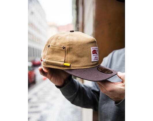 Kšiltovka New Era - Image Drop - Work Cap GOLFER - Tan Brown / Walnut