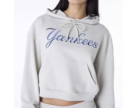 Dámská Mikina New Era - MLB Floral Graphic Crop Hoodie - NY Yankees - Stone