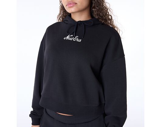 Dámská Mikina New Era - Script Crop Hoodie - Black
