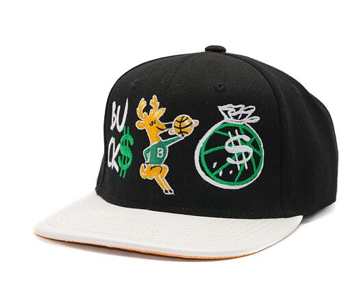 Kšiltovka Adam Wave - Custom Snapback NBA Money Bag 2 - Milwaukee Bucks