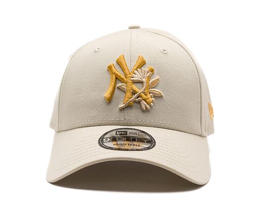Kšiltovka New Era - MLB Floral Icon 9FORTY - NY Yankees - Ivory / Yellow