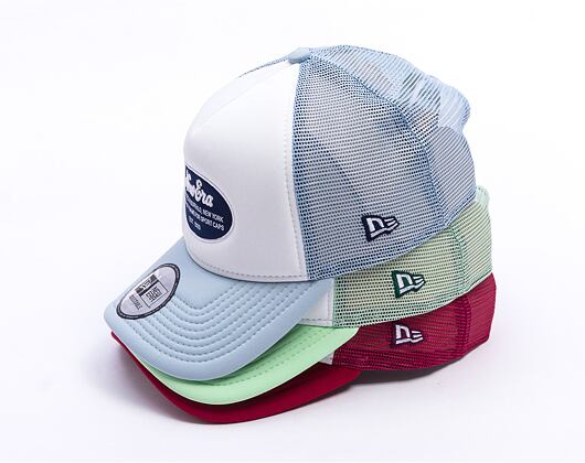 Kšiltovka New Era - Branded Oval Foam Patch 9FORTY Trucker - White / Green