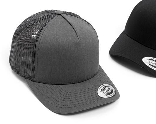 Kšiltovka Yupoong 5-Panel Retro Trucker Cap Charcoal