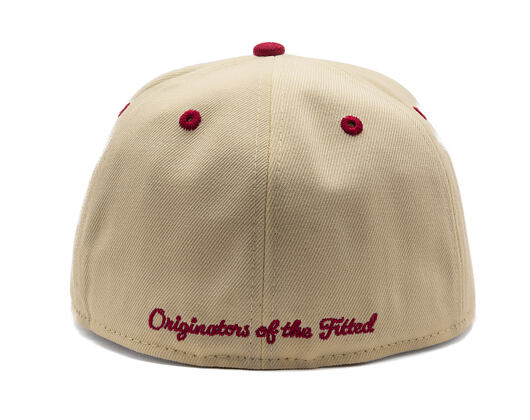 Kšiltovka New Era - Branded Script 59FIFTY - Ivory / Cherry