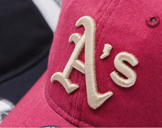 Kšiltovka New Era - MLB Washed Mesh 9TWENTY - Oakland Athletics - Cherry / Stone
