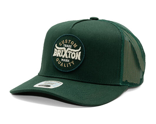 Kšiltovka Brixton - Gibson C Np Mp Trucker Hat - Deep Forest/Deep Forest