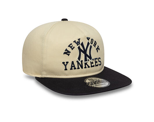 Kšiltovka New Era - MLB Heritage Pre-Curved Golfer 19TWENTY - New York Yankees - Cream / Navy