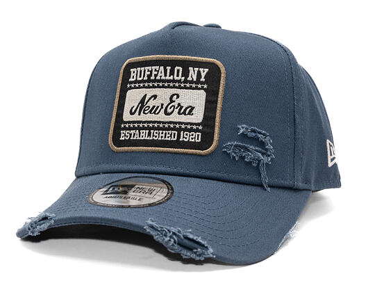 Kšiltovka New Era - Buffalo Distressed Patch 9FORTY A-Frame - Muted Indigo