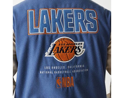 Bunda New Era - NBA Patch Varsity Jacket - LA Lakers - Muted Indigo