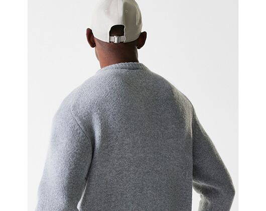 Svetr New Era - Branded Script Knit Sweater - Heather Grey