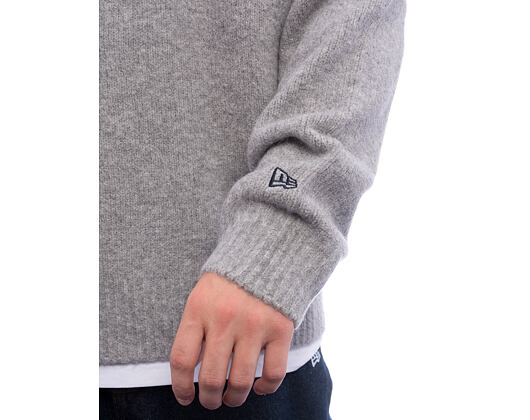 Svetr New Era - Branded Script Knit Sweater - Heather Grey