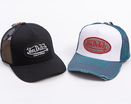 Kšiltovka Von Dutch - Trucker - Distressed White/Blue