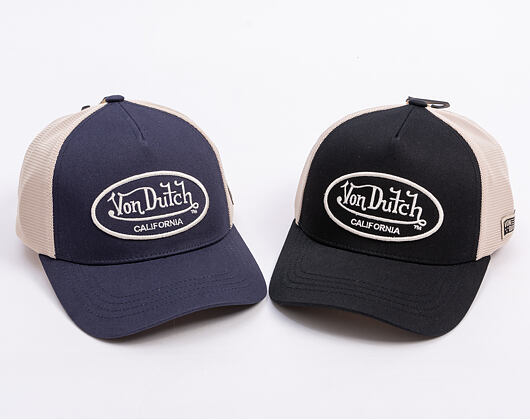 Kšiltovka Von Dutch - Trucker - Flag - Black/Beige