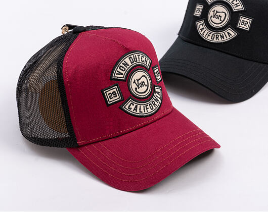 Kšiltovka Von Dutch - Trucker - MC Logo - Burgundy/Black