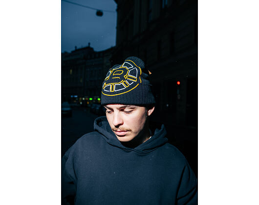 Beanie Mitchell & Ness - NHL Line Light Knit - Boston Bruins - Black