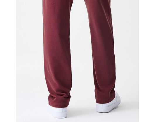 Pants New Era - Branded Washed Straight Sweatpants - Burgundy