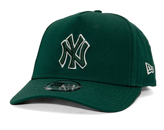Cap New Era - MLB Team Outline 9FORTY A-Frame - NY Yankees - Dark Green / Stone
