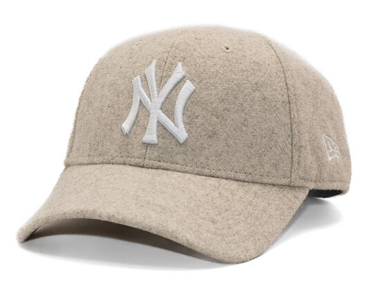 Cap New Era - MLB Melton Wool 9FORTY - NY Yankees - Stone / White