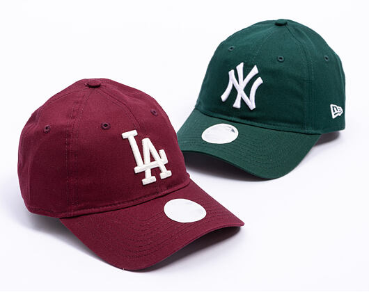Womens Cap New Era - MLB Essential 9TWENTY - LA Dodgers - Burgundy / Cream