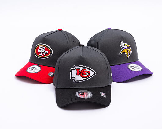 Cap New Era - NFL Charcoal Drop 9FORTY A-Frame - Kansas City Chiefs - Steel Clouds / Black